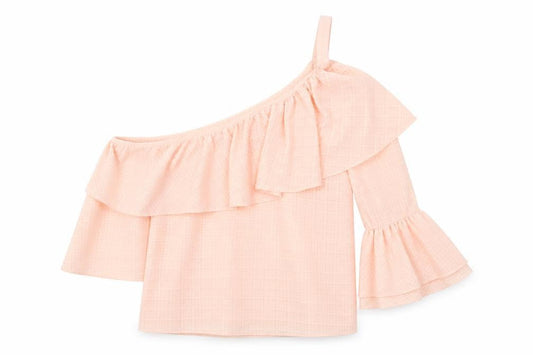 Atmosphere Womens Pink Polyester Basic Blouse Size 10 One Shoulder