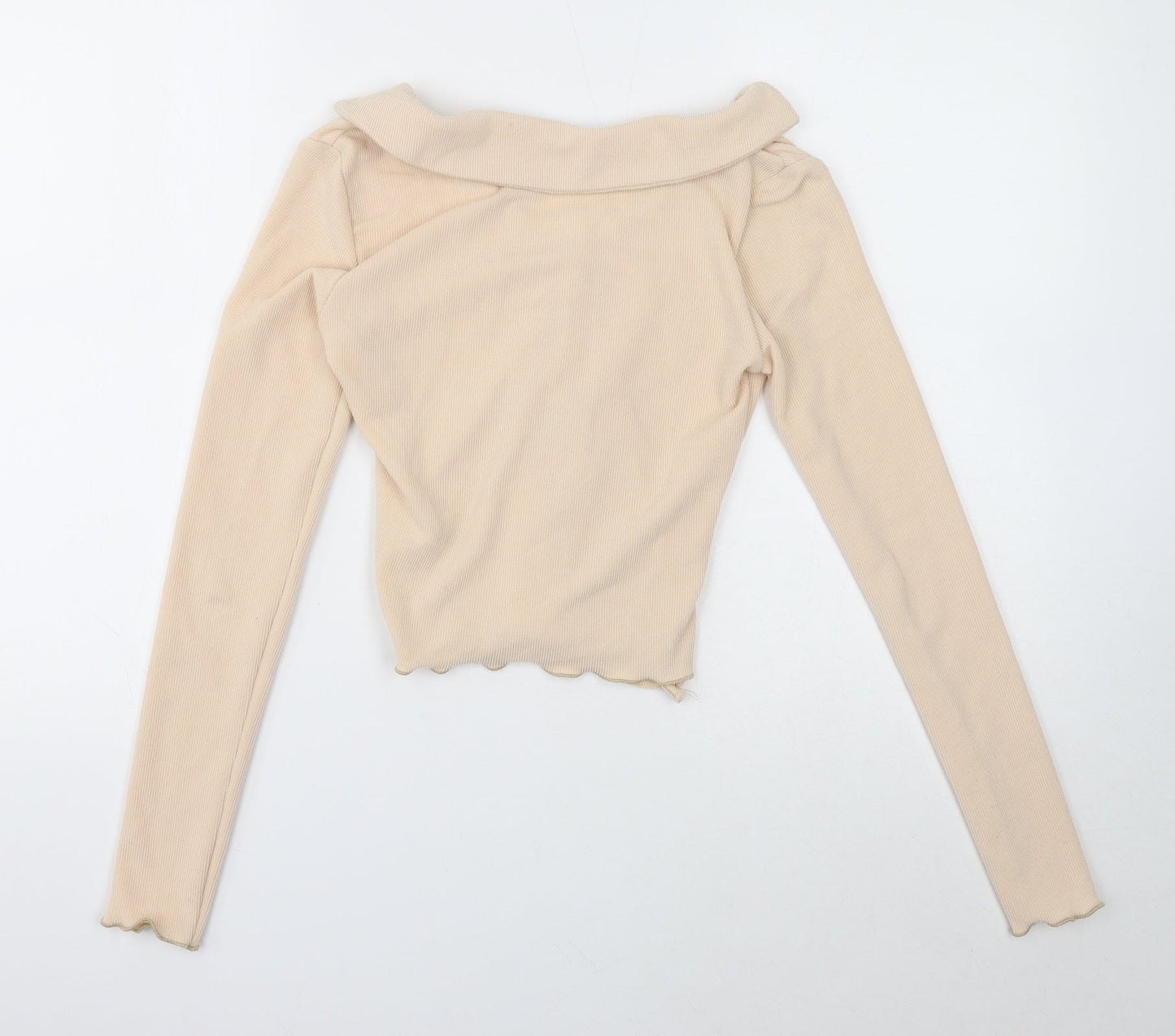 ASOS Womens Beige Collared Polyester Pullover Jumper Size M
