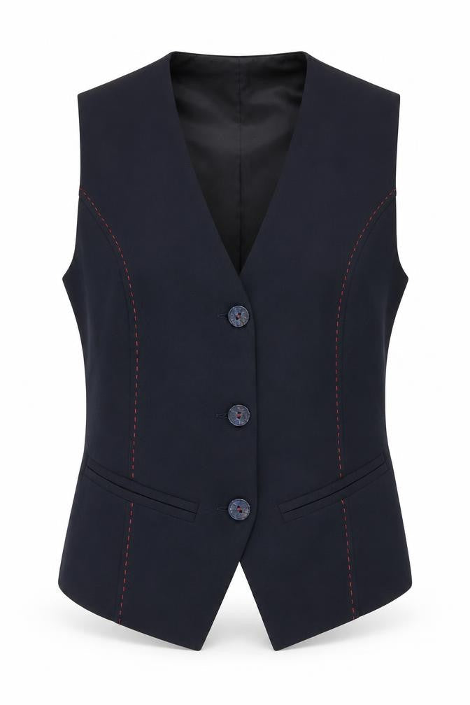 Lola Mens Blue Polyester Jacket Suit Waistcoat Size 36