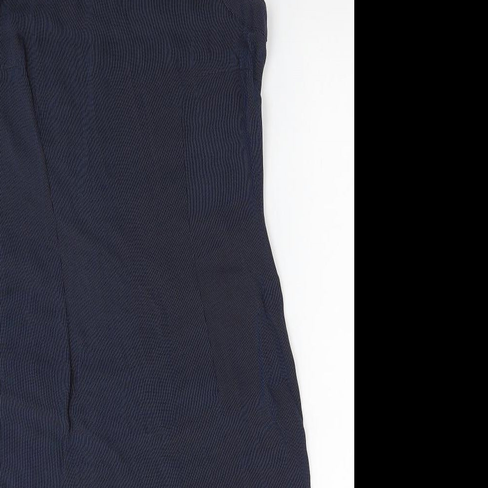 Kaliko Womens Blue Animal Print Polyester Pencil Dress Size 14 Scoop Neck Zip