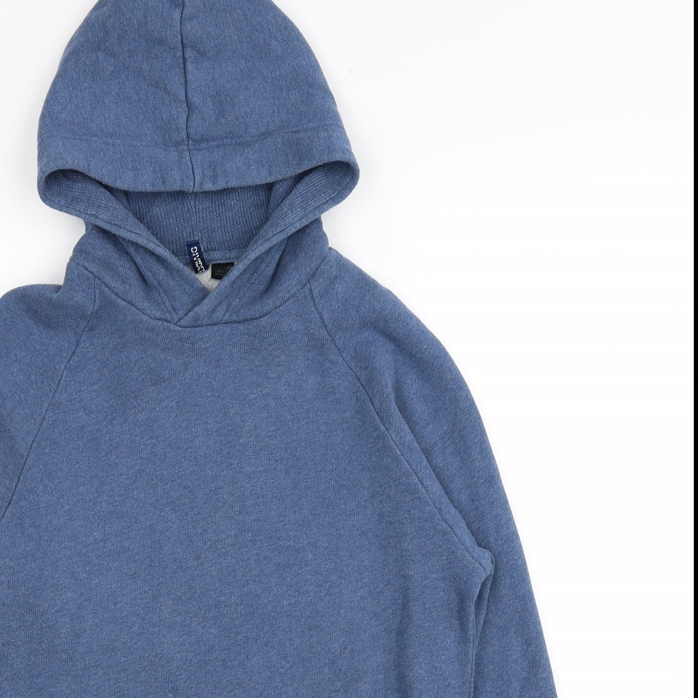 Divided by H&M Mens Blue Cotton Pullover Hoodie Size S