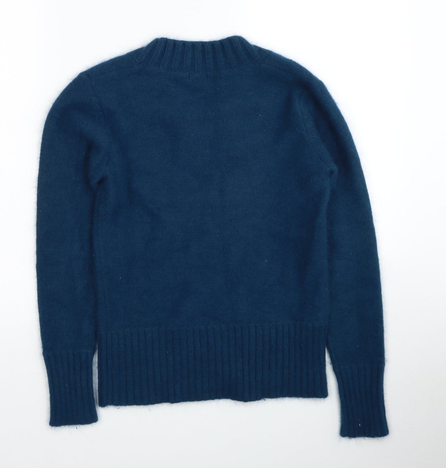 Paraphrase Womens Blue Scoop Neck Nylon Pullover Jumper Size S