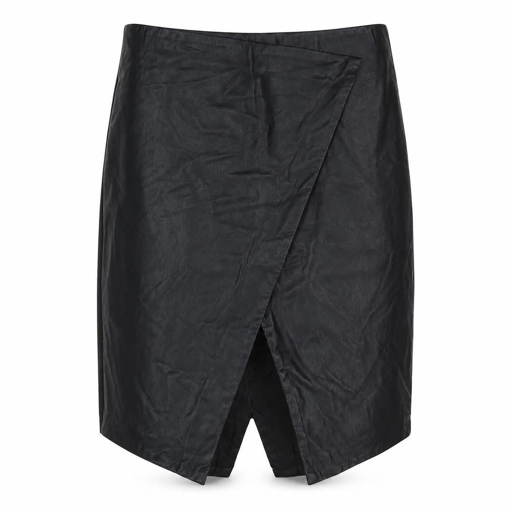 BiBA Womens Black Polyester A-Line Skirt Size 8 Zip