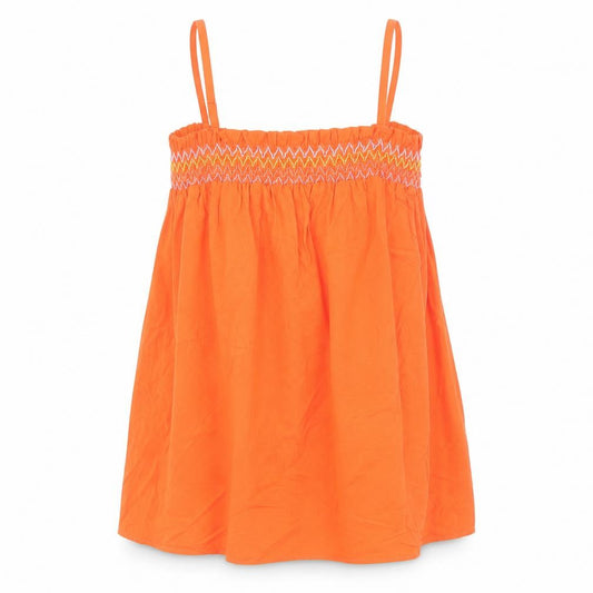 Marks and Spencer Womens Orange Cotton Camisole Blouse Size 6 Square Neck