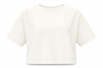 Sam&Lili Womens White Polyester Basic Blouse Size L Round Neck