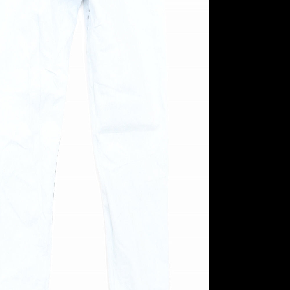 H&M Womens Blue Cotton Skinny Jeans Size 8 Regular Zip