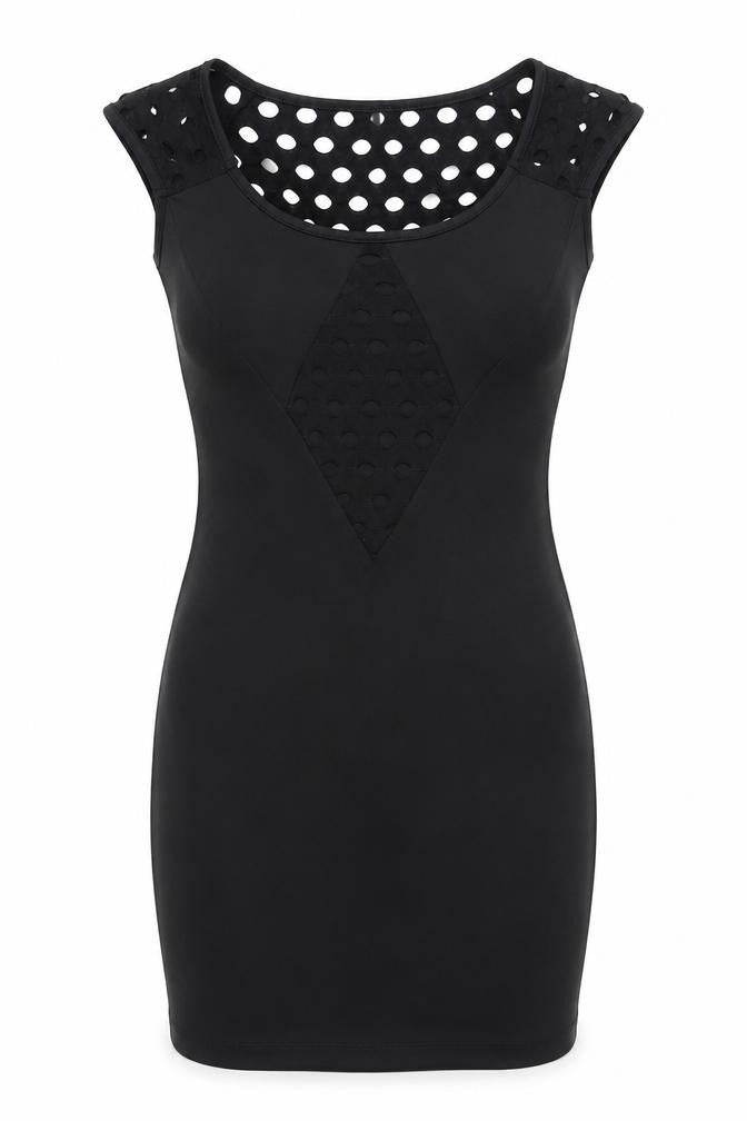 Piece of Cake Womens Black Polyester Bodycon Size S Boat Neck Pullover
