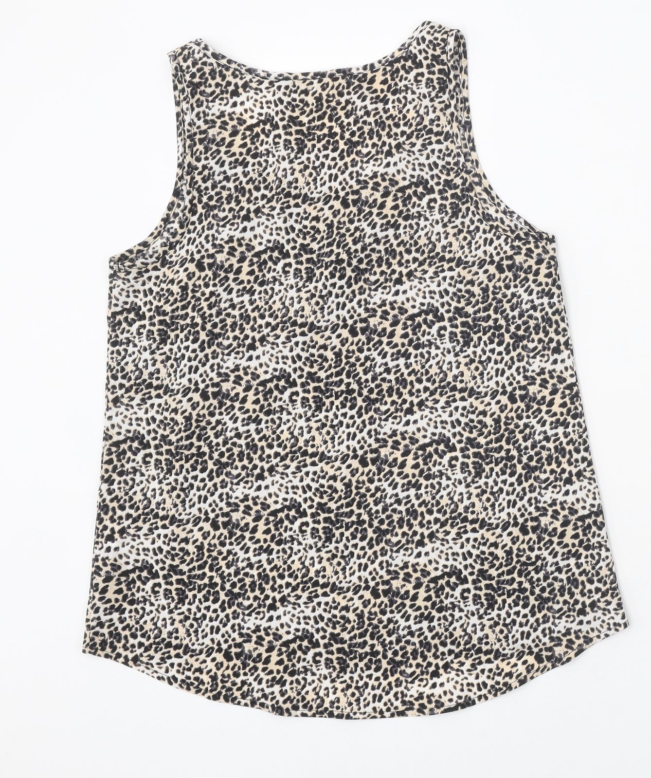 Atmosphere Womens Multicoloured Animal Print Polyester Basic Tank Size 10 Scoop Neck - Leopard Print