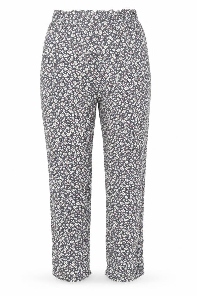 Preworn Womens Grey Floral Viscose Trousers Size 2XS L24 in Regular