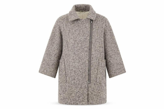 Zara Womens Brown Overcoat Coat Size S Zip