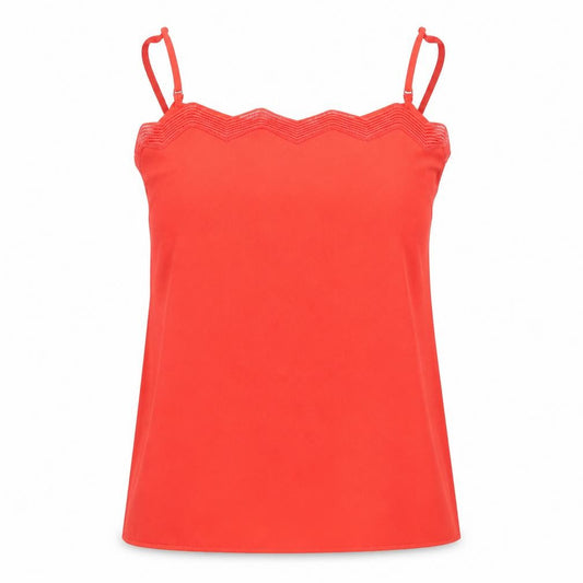 Grace & Mila Womens Red Polyester Camisole Tank Size S Square Neck