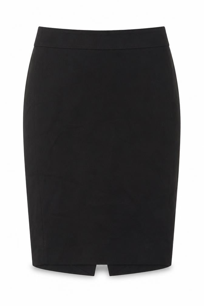 Mexx Womens Black Cotton Straight & Pencil Skirt Size 30 Zip