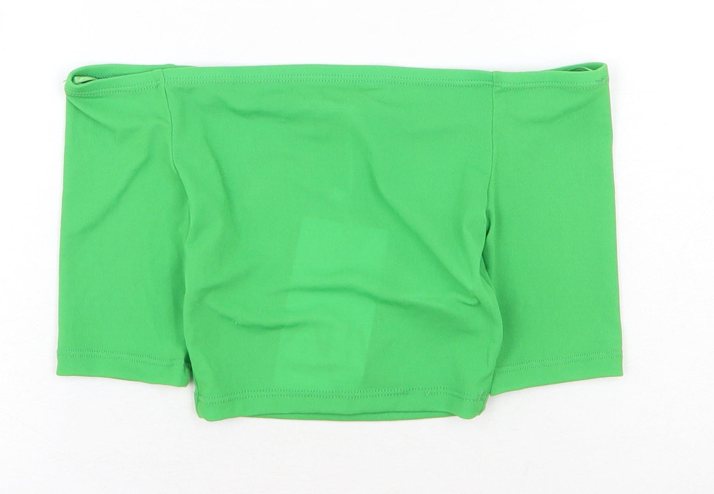 Zara Womens Green Polyester Cropped T-Shirt Size S Off the Shoulder