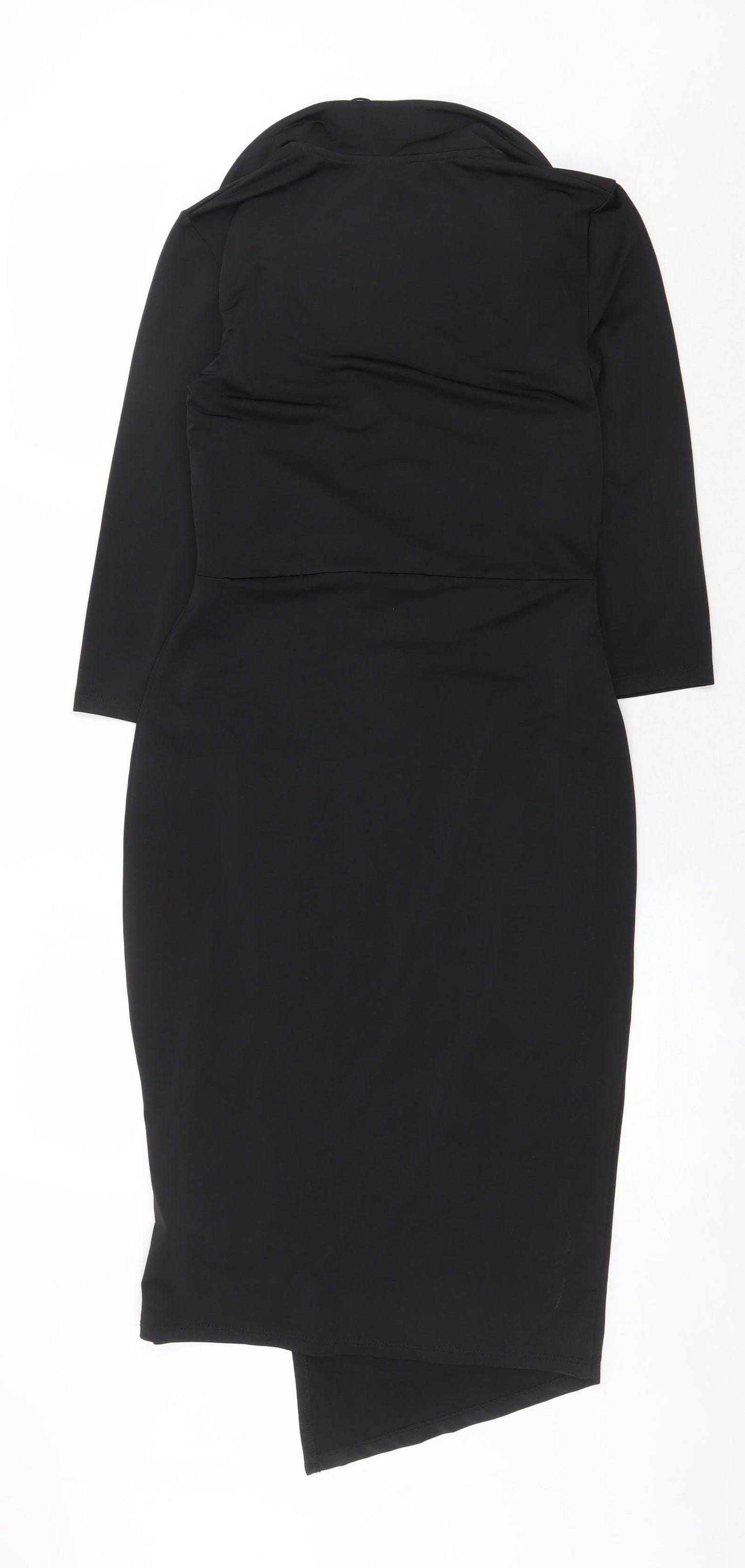River Island Womens Black Polyester Sheath Size 8 Collared Pullover