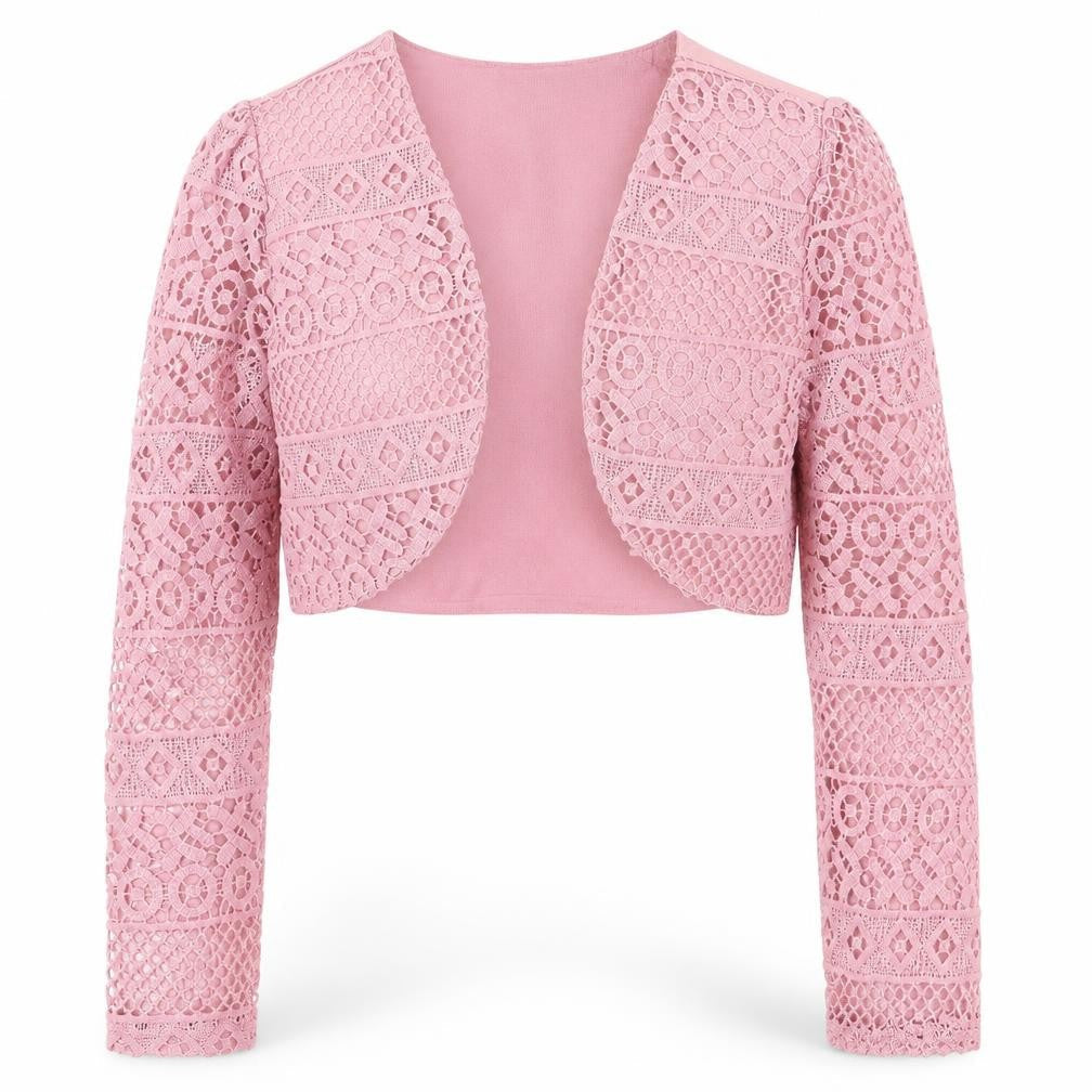 Fiona & Co Womens Pink Jacket Size 14 - Lace Detail
