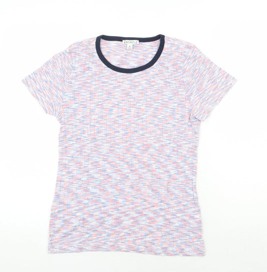 Mercantile Womens Multicoloured Cotton Basic T-Shirt Size M Scoop Neck