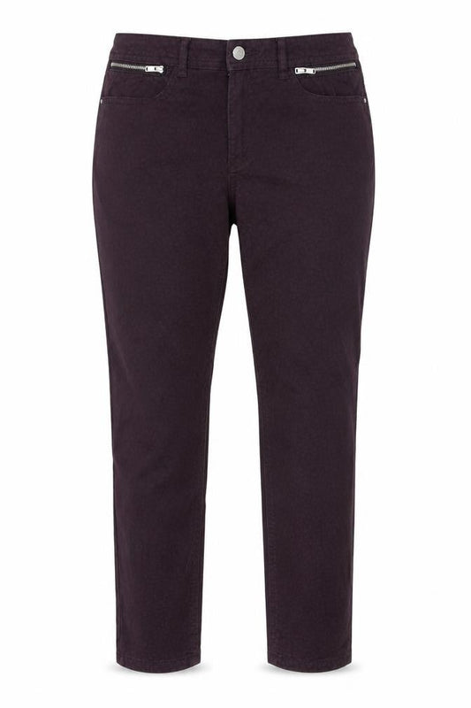 F&F Womens Purple Animal Print Cotton Skinny Jeans Size 10 Regular Zip
