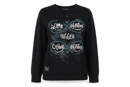 Atmosphere Womens Black Cotton Pullover Sweatshirt Size 8 Pullover