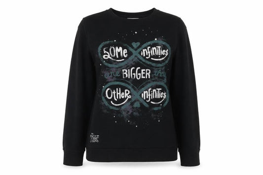 Atmosphere Womens Black Cotton Pullover Sweatshirt Size 8 Pullover
