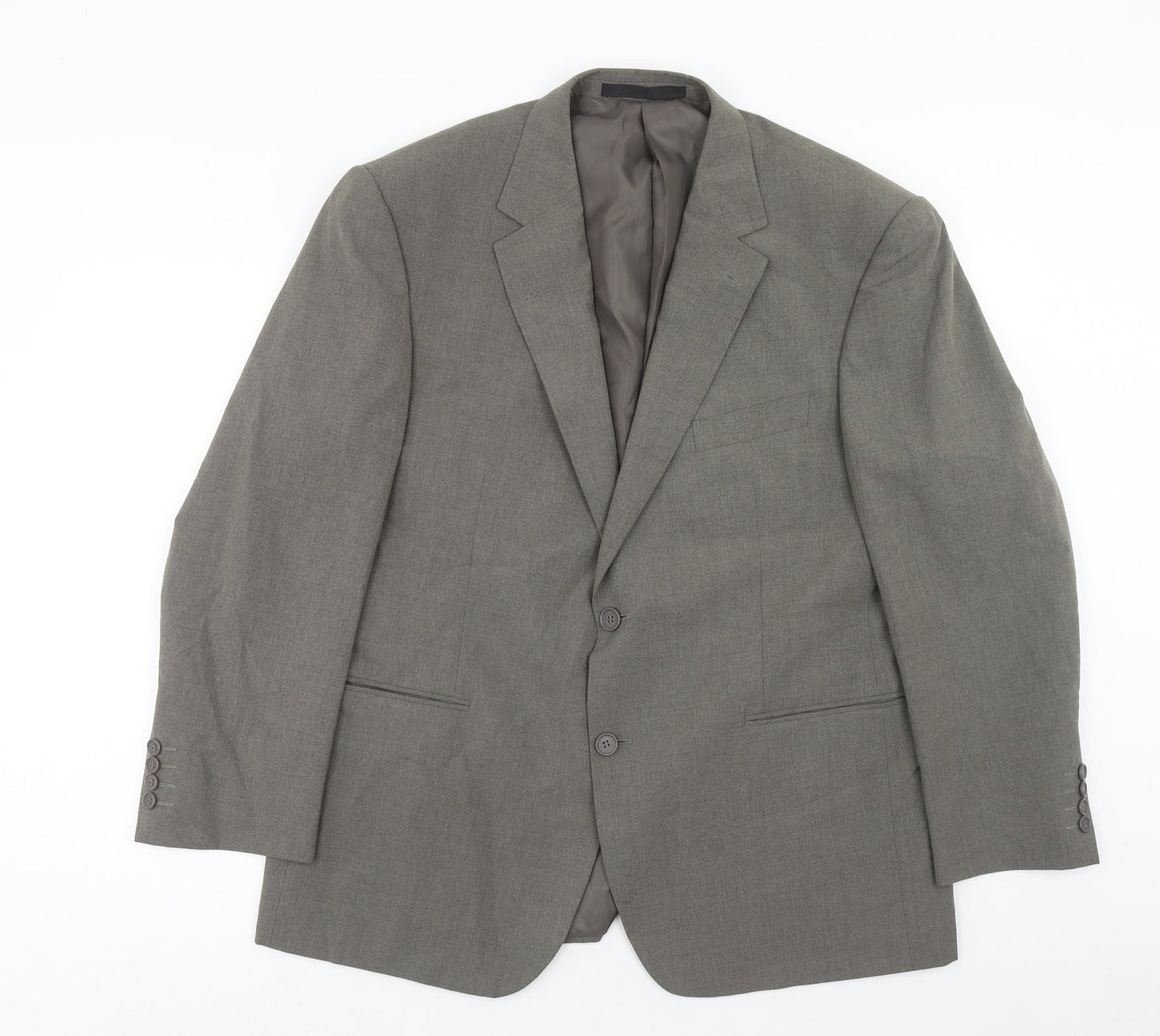 Marks and Spencer Mens Grey Polyester Jacket Blazer Size 42