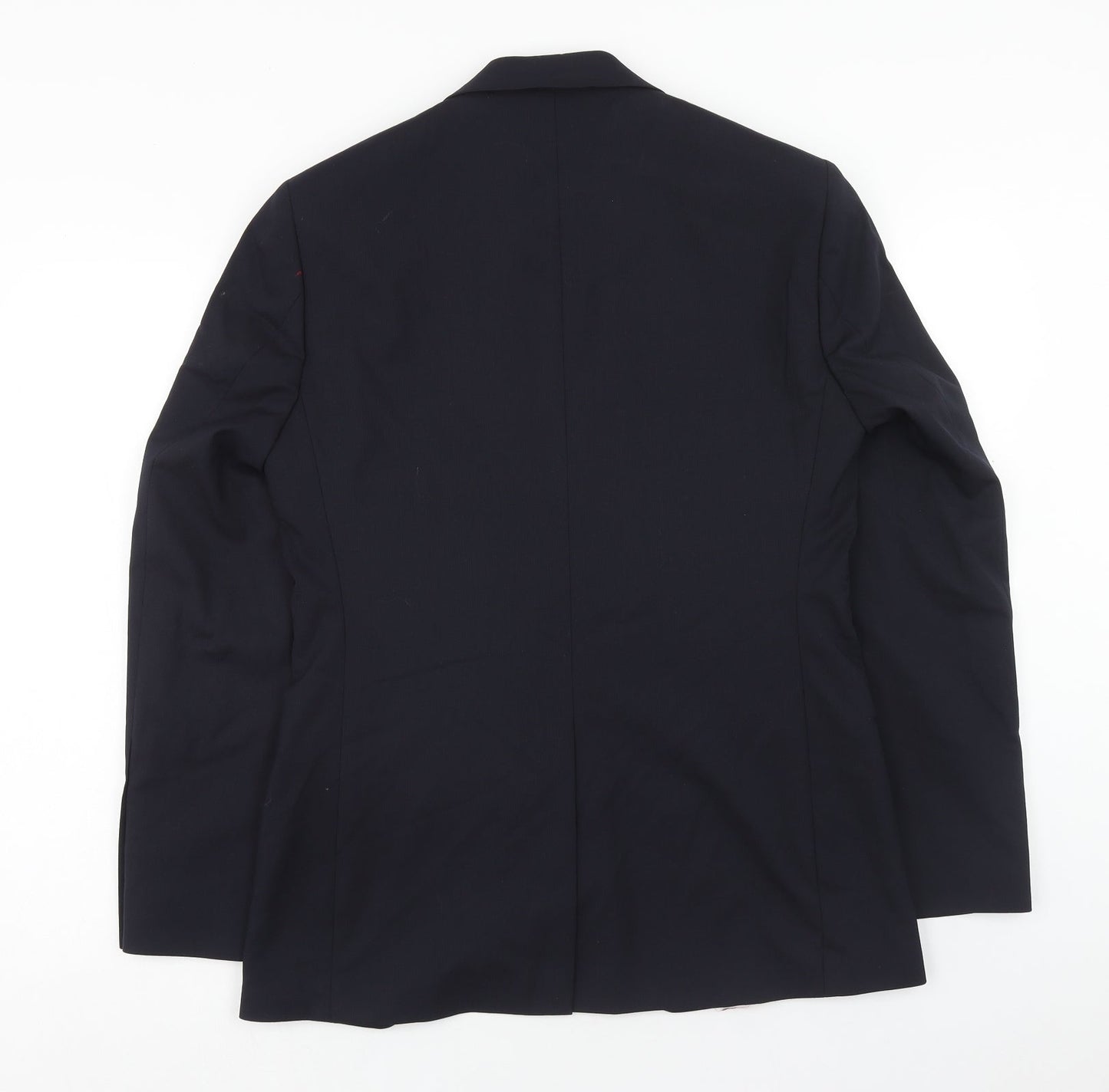 Preworn Mens Blue Wool Jacket Blazer Size 36