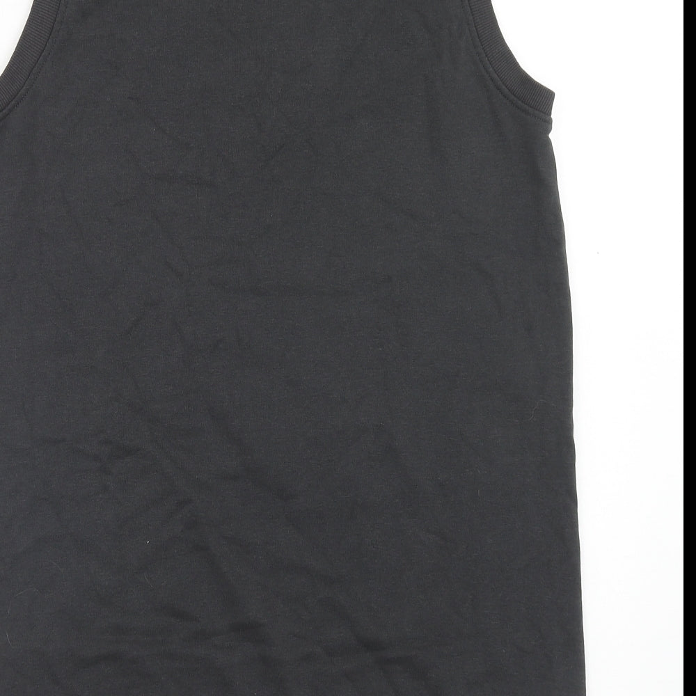 H&M Womens Grey Cotton Tank Dress Size S Crew Neck Pullover - Miami USA