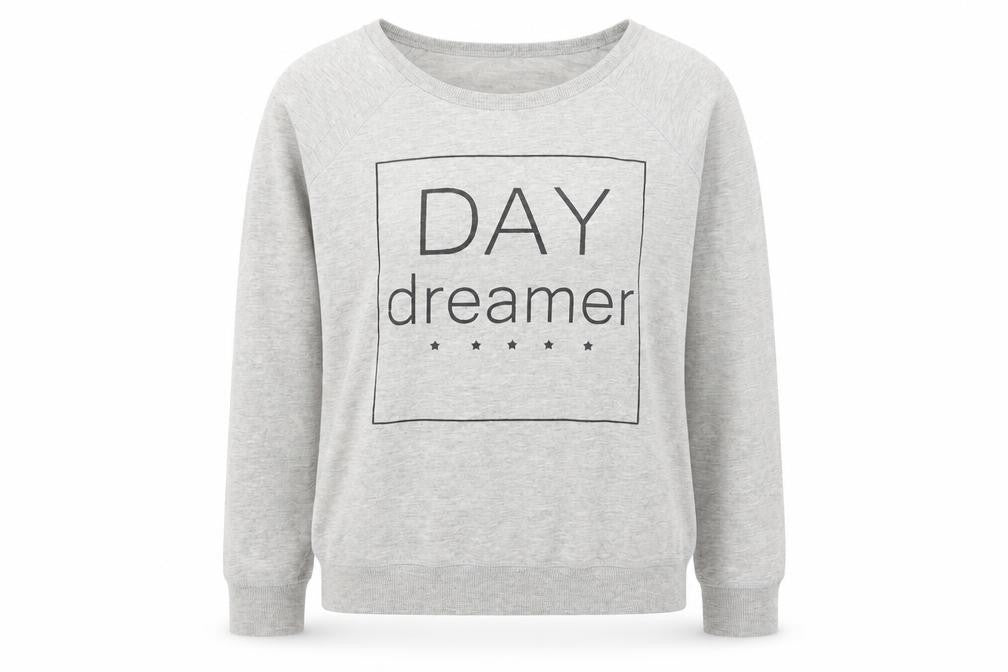 Atmosphere Womens Grey Polyester Pullover Sweatshirt Size 12 Pullover - Day Dreamer