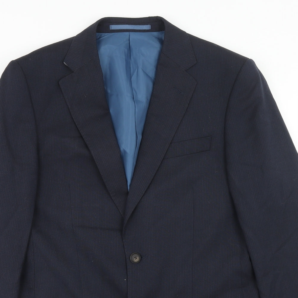 Marks and Spencer Mens Blue Wool Jacket Blazer Size 38