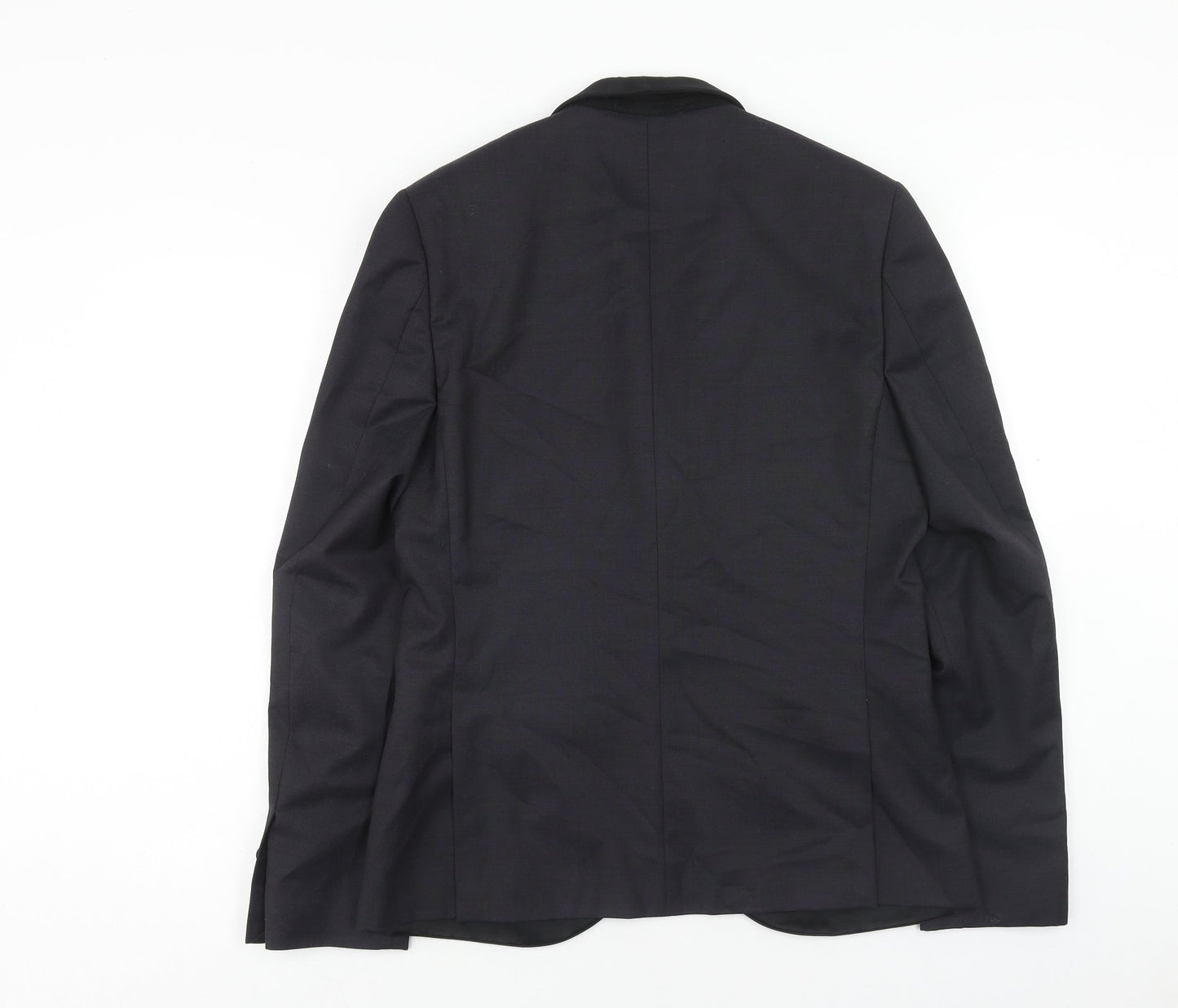 Topman Mens Blue Wool Jacket Blazer Size 40