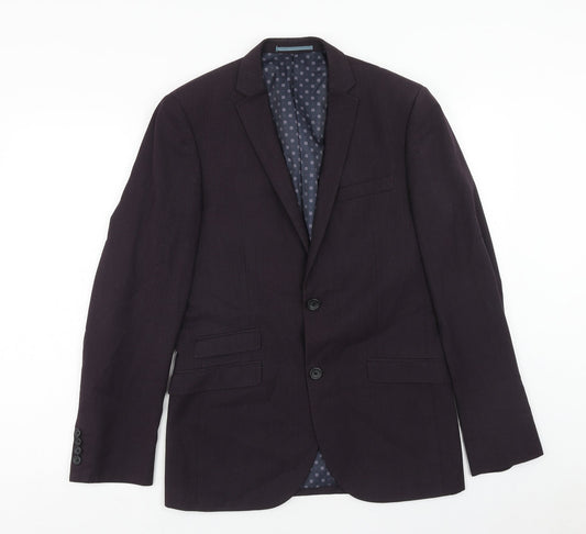 NEXT Mens Purple Polyester Jacket Blazer Size 38