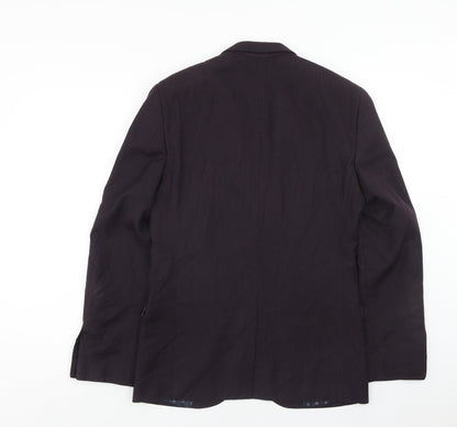 Next Mens Purple Polyester Jacket Blazer Size 38