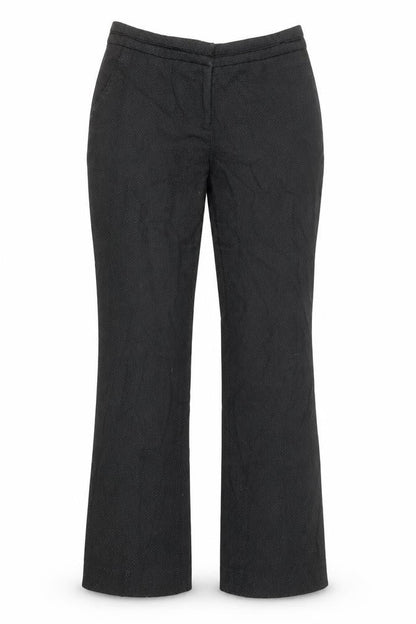 Next Womens Black Geometric Polyester Trousers Size 8 Regular Zip