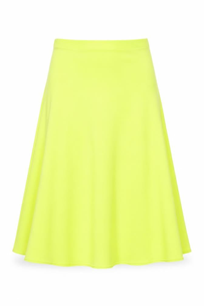 Marks & Spencer Womens Green Polyester Flare Skirt Size 10