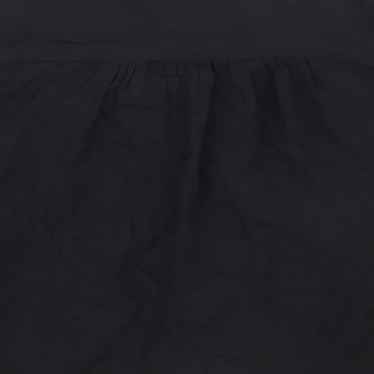 Marks & Spencer Womens Black Viscose Basic Blouse Size 8 V-Neck