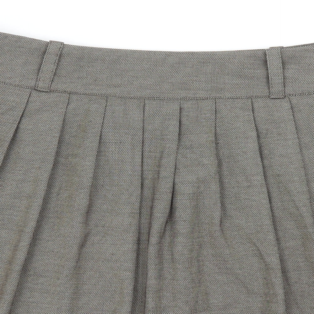 Iora Womens Brown Polyester Mini Skirt Size L Zip