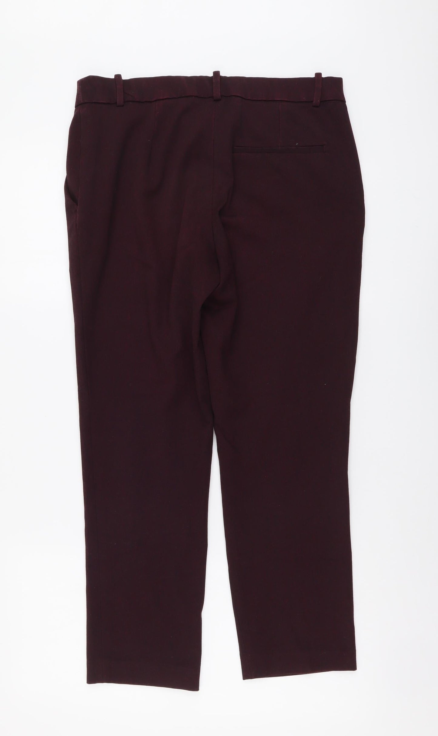 H&M Womens Purple Polyester Trousers Size L L26 in Regular Button