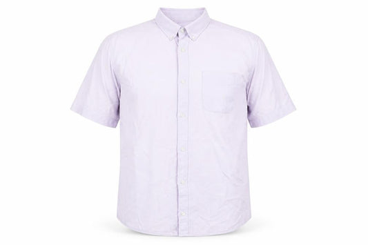 River Island Mens Purple Cotton Button-Up Size M Collared Button