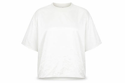 Zara Womens White Polyester Basic Blouse Size L Round Neck