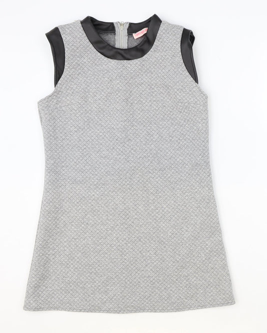 Kellylove Womens Grey Polyester Basic Tank Size S Round Neck