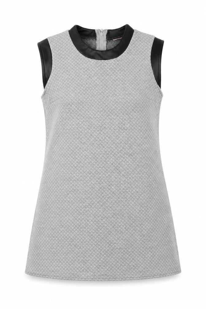 Kellylove Womens Grey Polyester Basic Tank Size S Round Neck