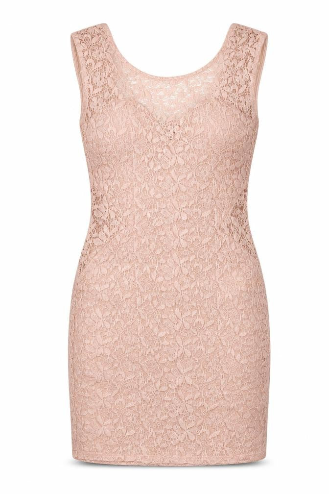 River Island Womens Pink Viscose Mini Size 10 Boat Neck Zip