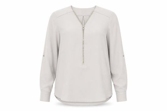 River Island Womens Brown Polyester Basic Blouse Size 8 V-Neck