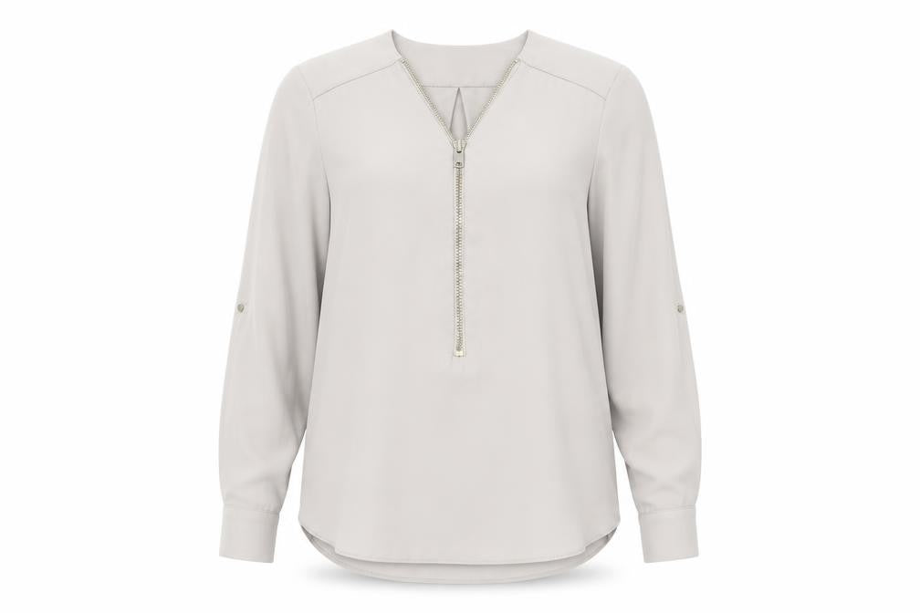 River Island Womens Brown Polyester Basic Blouse Size 8 V-Neck