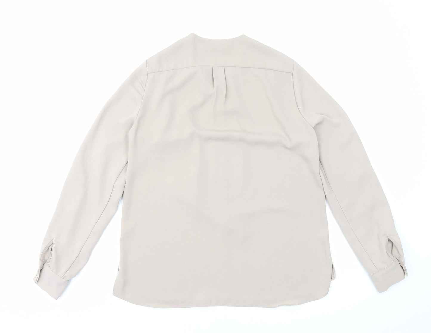 River Island Womens Brown Polyester Basic Blouse Size 8 V-Neck