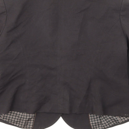 Next Womens Brown Polyester Jacket Blazer Size 16