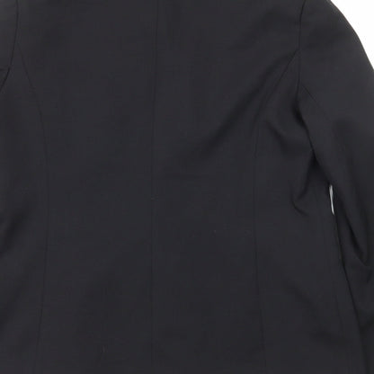 George Womens Black Polyester Jacket Blazer Size 10