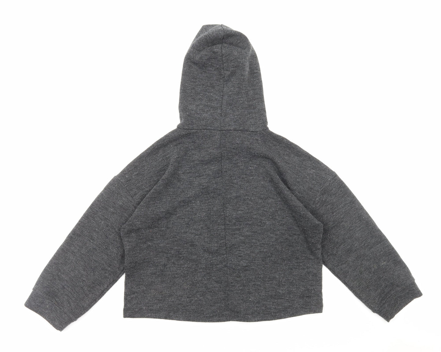Mango Womens Grey Polyester Pullover Hoodie Size M Pullover