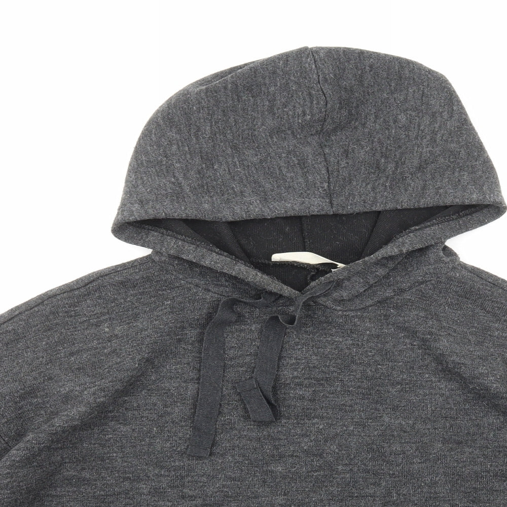 Mango Womens Grey Polyester Pullover Hoodie Size M Pullover
