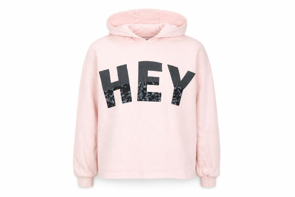 F&F Girls Pink Cotton Pullover Hoodie Size 9-10 Years Pullover - Hey