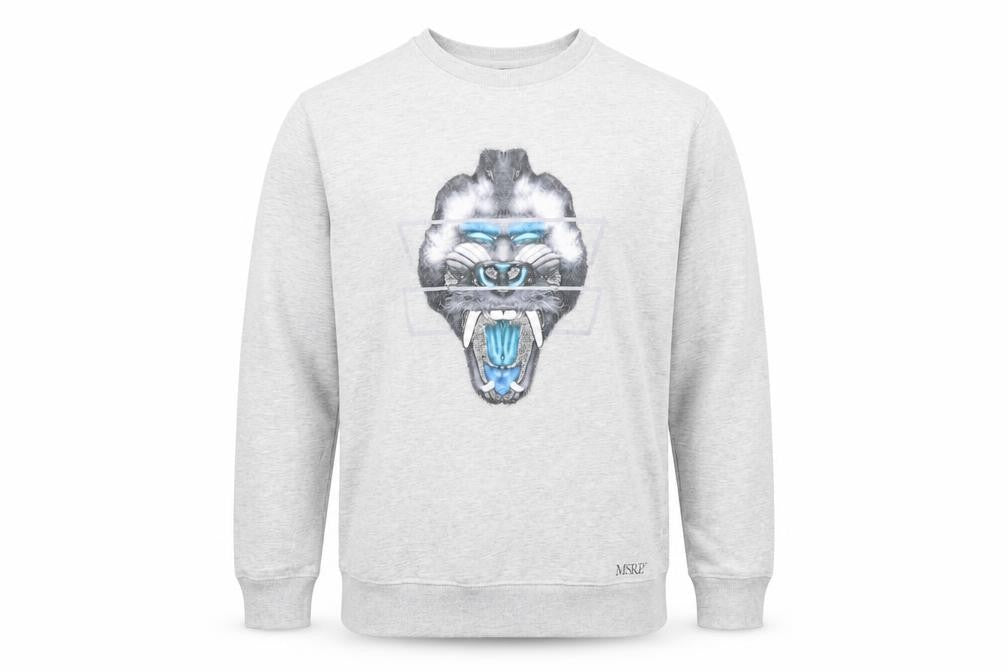 MSRP Mens Grey Cotton Pullover Sweatshirt Size M